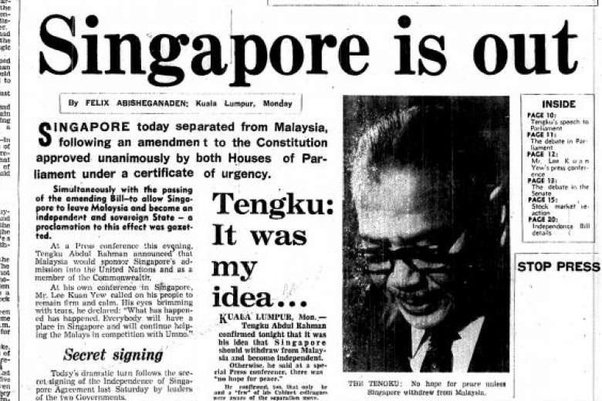artikel pengumuman keluar singapura dari malaysia