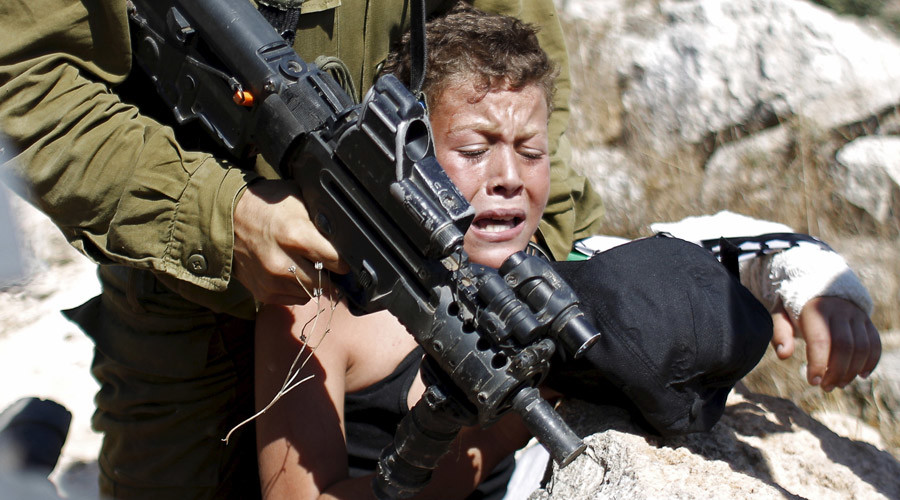 askar israel menyerang kanak kanak palestin
