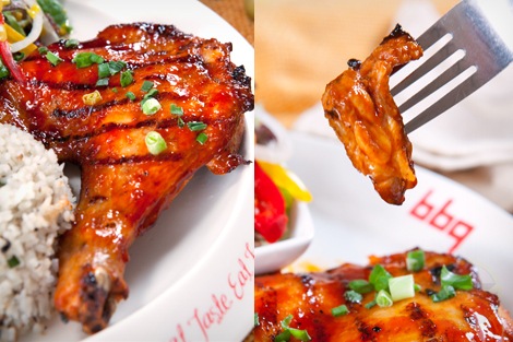 ayam drumstick berkilat kilat menambat hati di bbq chicken restoran korea halal