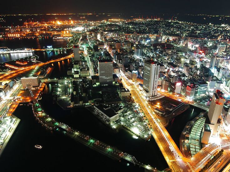 bandar hiroshima pada waktu malam 625