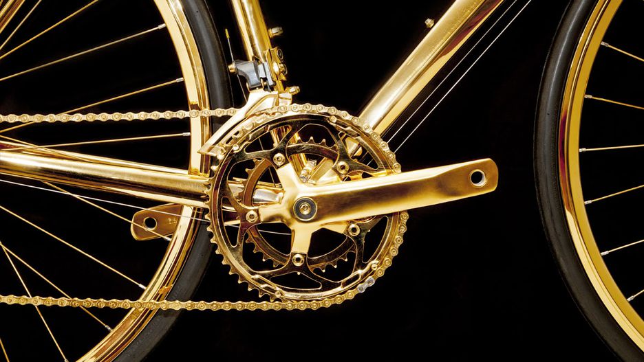 basikal emas 7 item pelik yang dihasilkan dan disalut emas 5