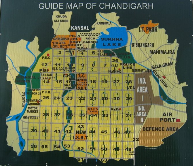 chandigarh guide map