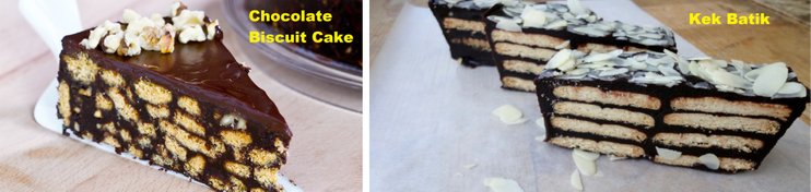 chocolate biscuit cake kek batik