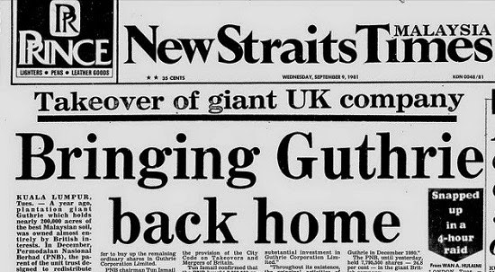 dawn raid peristiwa rampasan guthrie daripada penjajah british oleh kerajaan malaysia 2