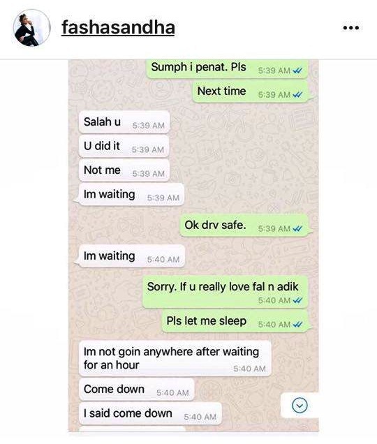 fasha sandha dedah bukti perbualan whatsapp jejai yang mengejutkan 5
