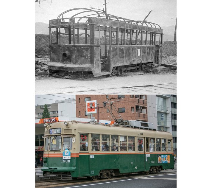 gambar keretapi hiroshima sebelum dan selepas kemusnahan