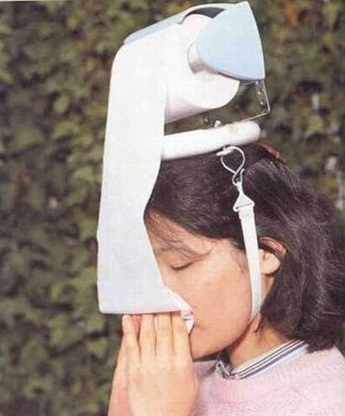 head mounted toilet paper dispenser