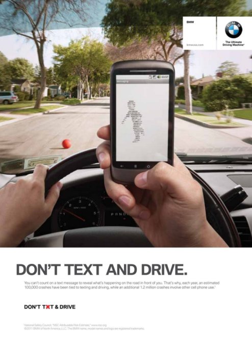 iklan bmw jangan main telefon semasa memandu
