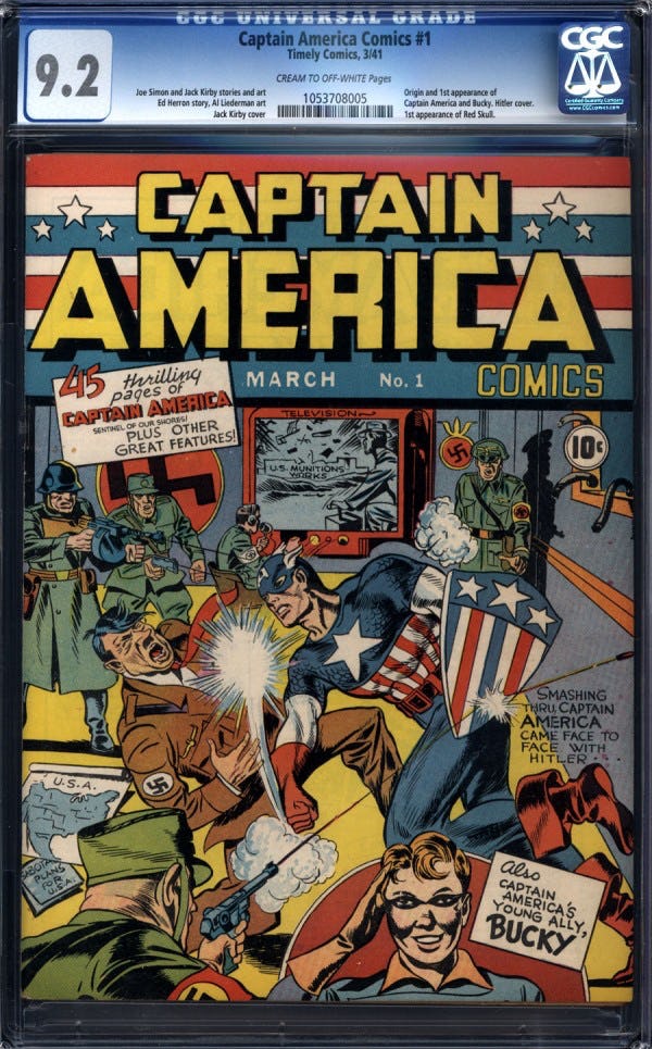 komik captain amerika edisi pertama di dunia
