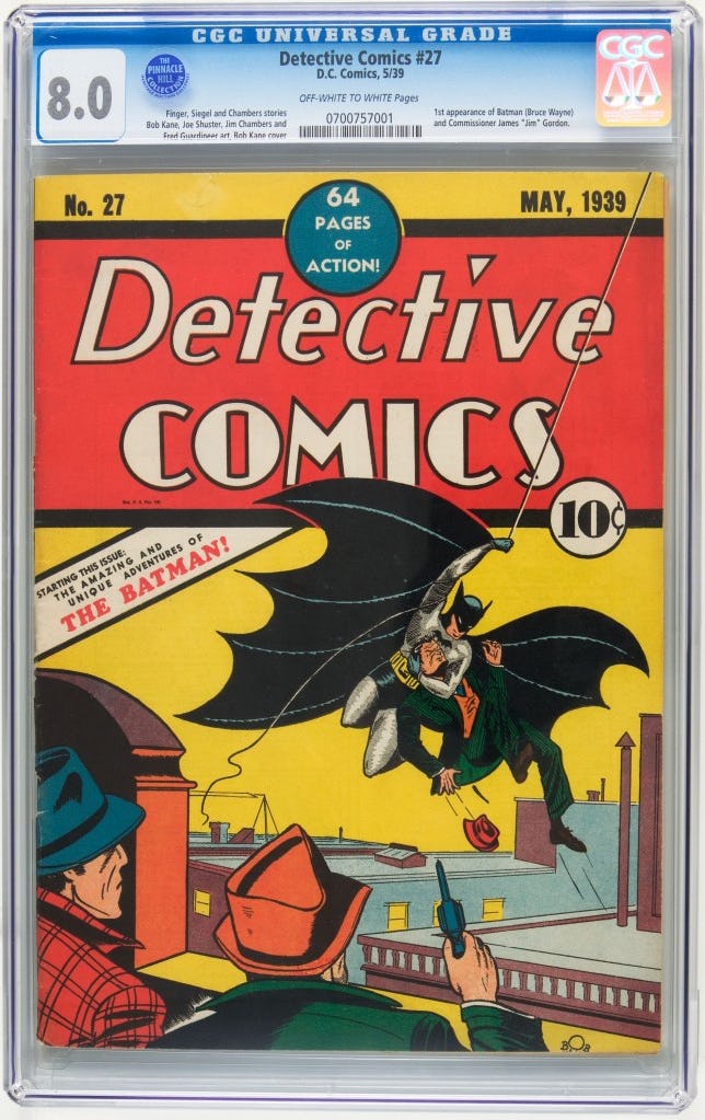 komik yang menampilkan watak batman yang wujud pada tahun 1939