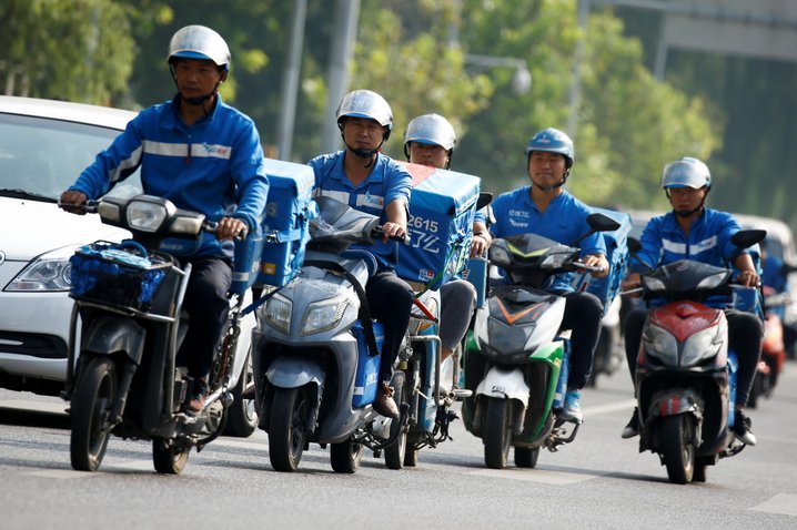 kumpulan rider penghantar pesanan korea selatan
