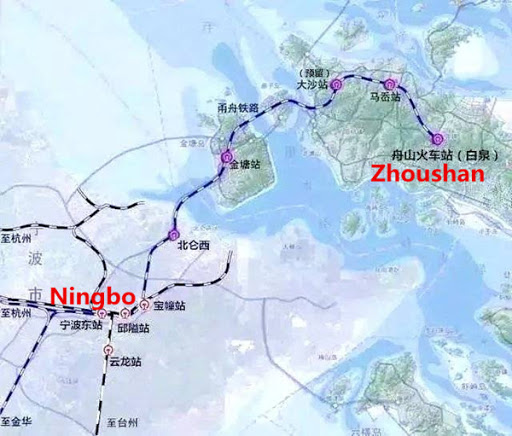 landasan kereta api bawah laut china dari ningbo ke zhoushan