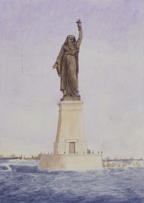 lukisan asal statue of liberty