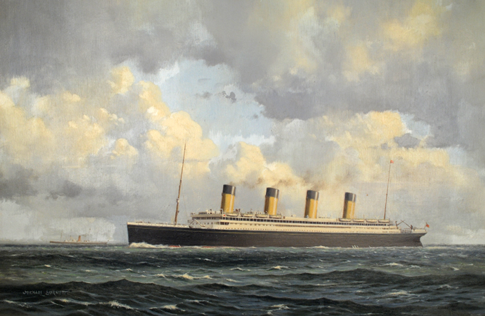 lukisan titanic belayar
