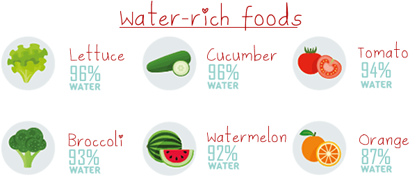makanan tinggi kandungan air