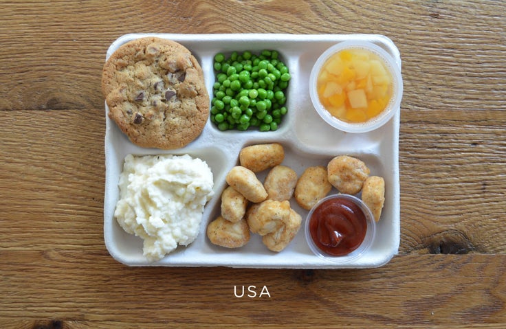 makanan waktu rehat pelajar sekolah di seluruh dunia amerika
