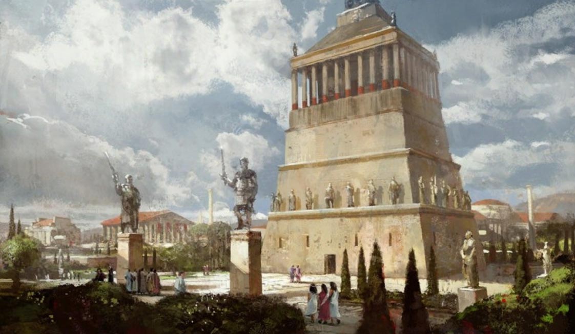 mausoleum of halicarnassus keajaiban dunia seven wonders