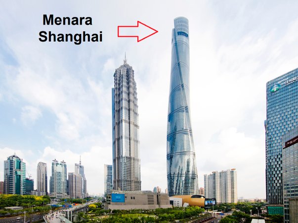 menara shanghai lif kedua terpantas di dunia