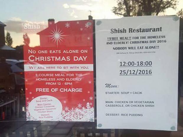 muslim christmas restoran gelandangan london
