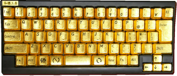 papan kekunci emas 7 item pelik yang dihasilkan dan disalut emas
