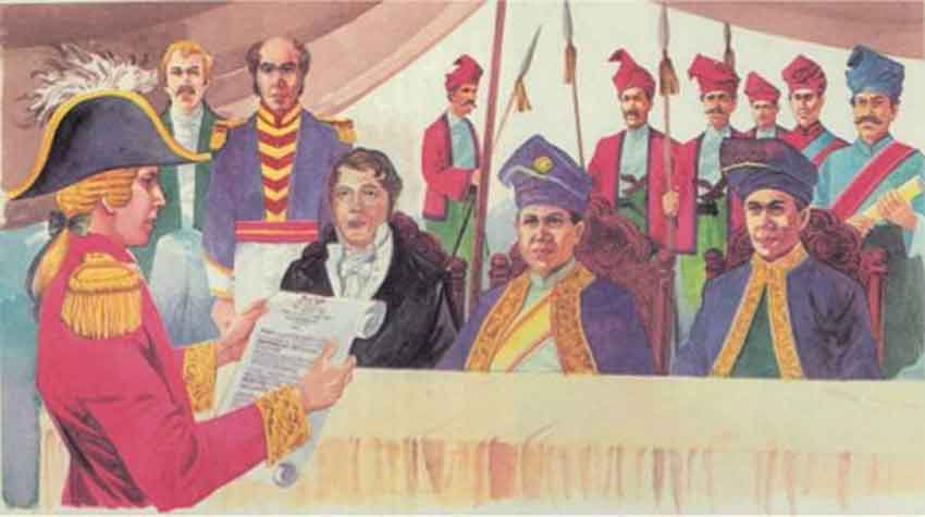 perjanjian raffles dengan sultan singapura