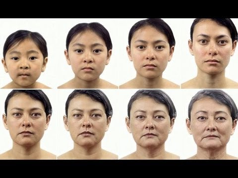 perubahan wajah wanita usia muda tua