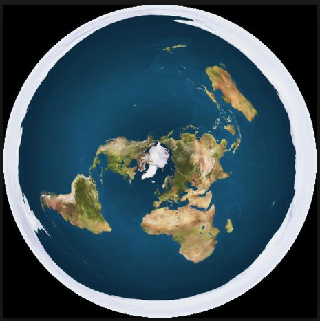 peta dunia yang diusulkan oleh flat earth society