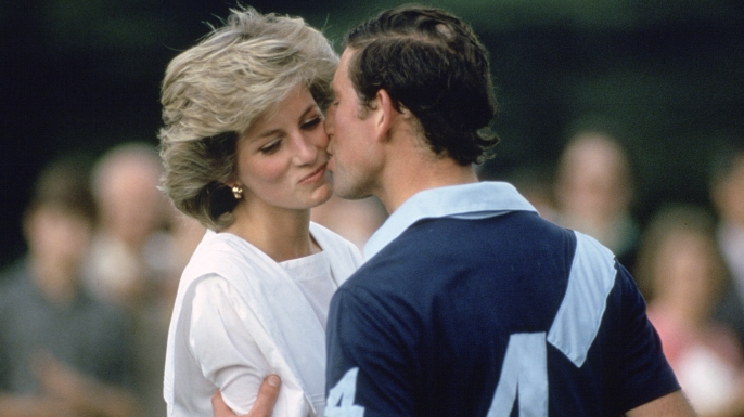 prince charles kissing princess diana following a polo match in june 1985 217