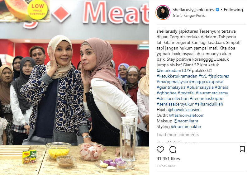 sheila rusly dikritik jemput izreen di ketuk ketuk ramadhan
