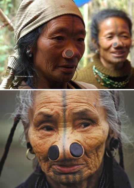 sumbat hidung dengan kayu modifikasi tubuh