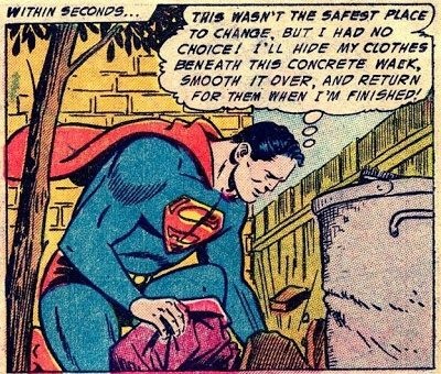 superman sorok baju tepi jalan