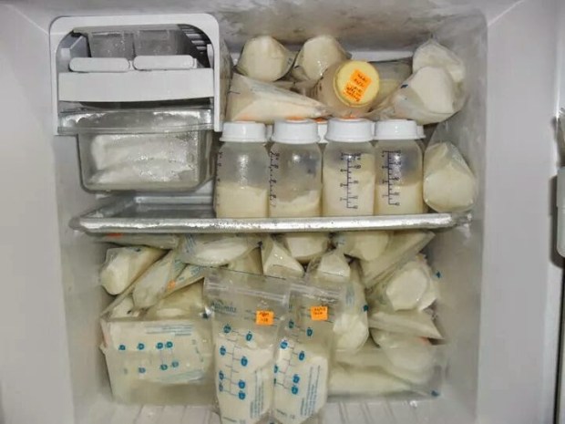 susu ibu penuh dalam peti ais