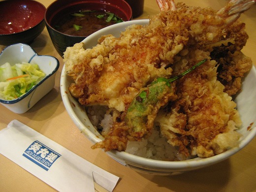 tempura donburi hidangan nasi bersama lauk tempura