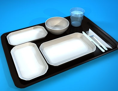 tray makanan atas pesawat