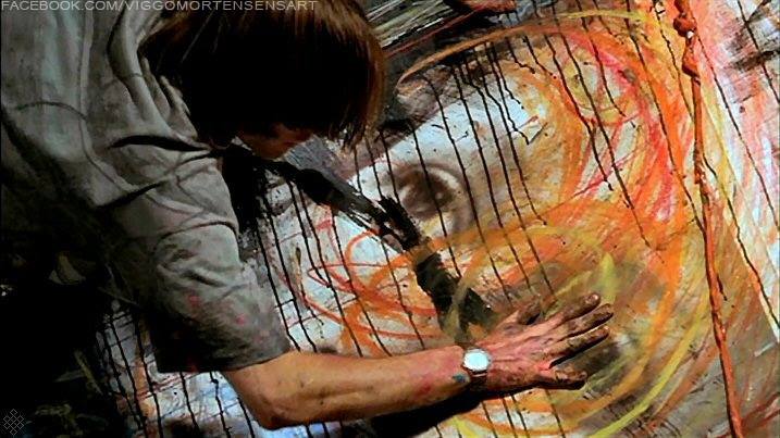 viggo mortensen sedang melukis