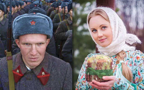 wajah lelaki dan wanita russia