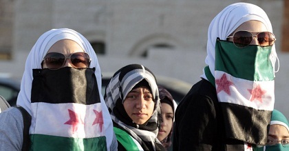 wanita syria menentang keganasan dan konflik di negara mereka