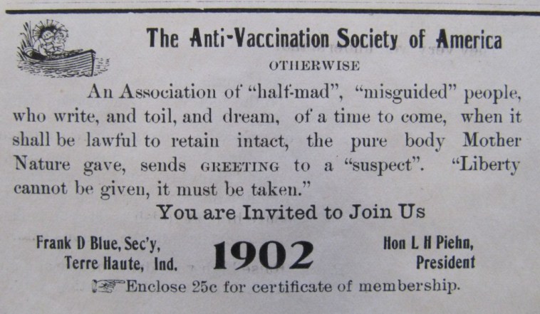 anti vaccination society of america