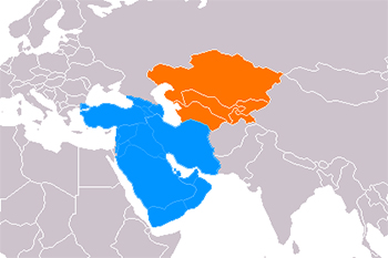 asia tengah asia barat timur tengah