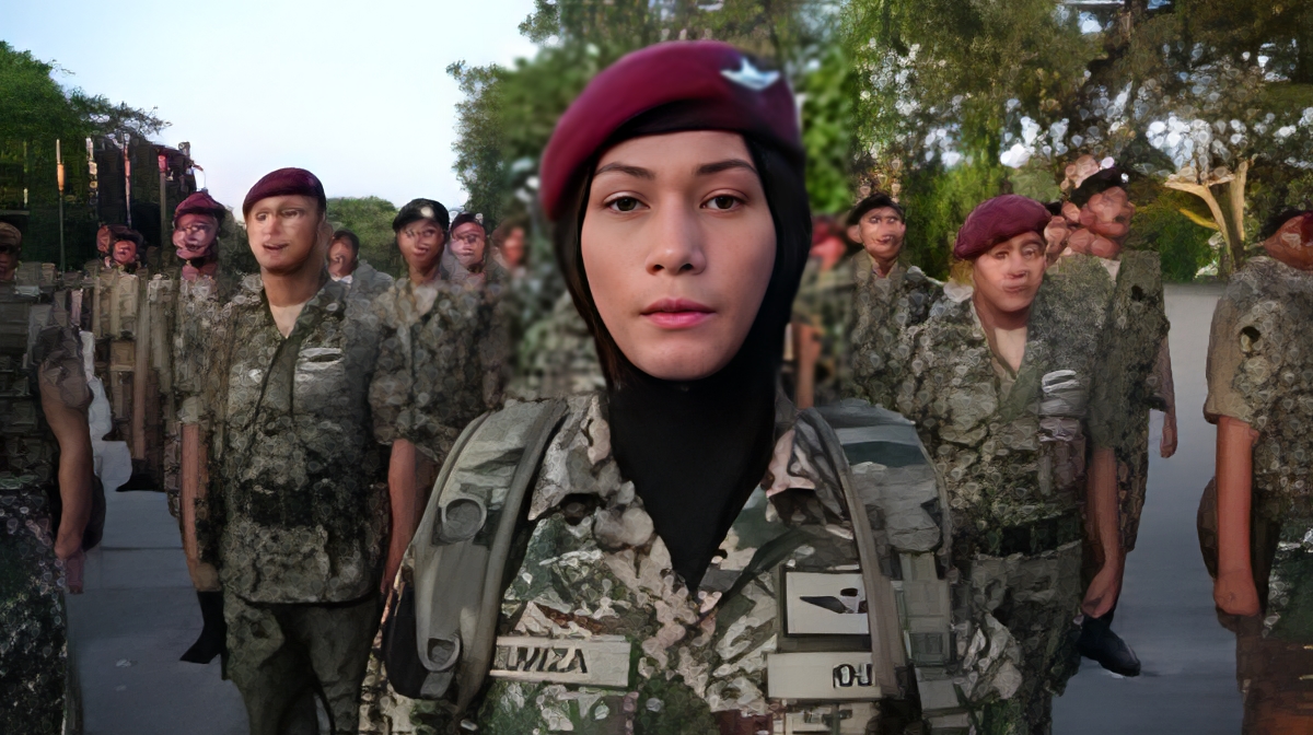 askar tentera darat melayu wanita