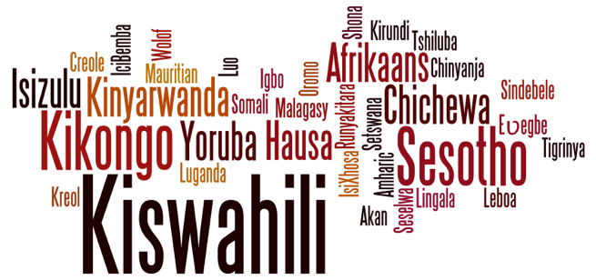 bahasa bahasa yang digunakan di afrika