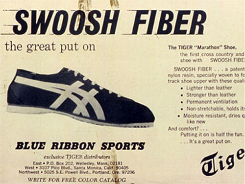 blue ribbon sports ad marketing onitsuka tiger sneakers sejarah asal usul nike