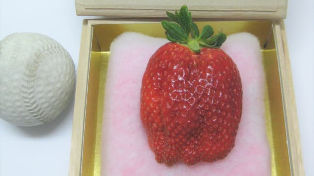 buah strawberi jepun sebesar bola tenis
