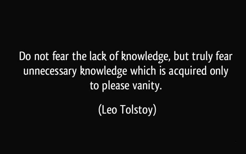 fear lack of knowledge