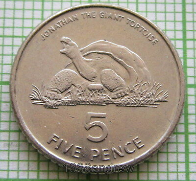 gambar jonathan diabadikan pada wang syiling 5 pence di saint helena