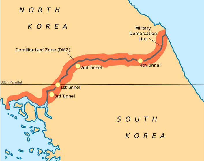 gambar peta sempadan korea utara