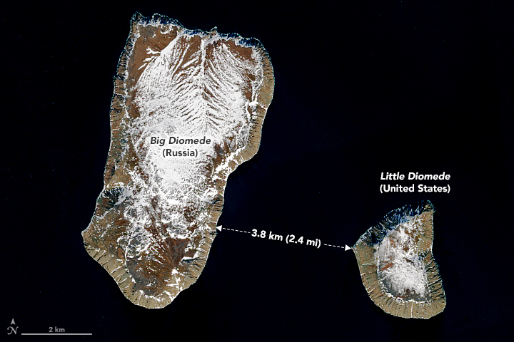 gambar satelit dua pulau diomede