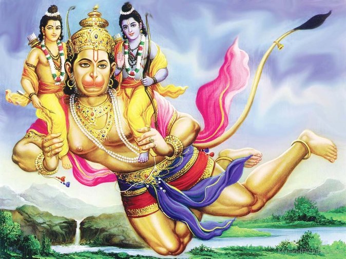 hanuman mendukung rama dan lakshmana
