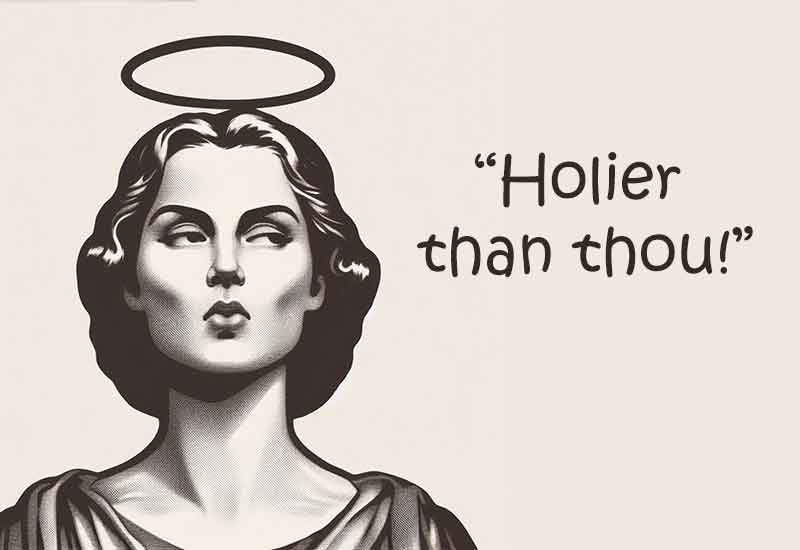 holier than thou makna asal usul