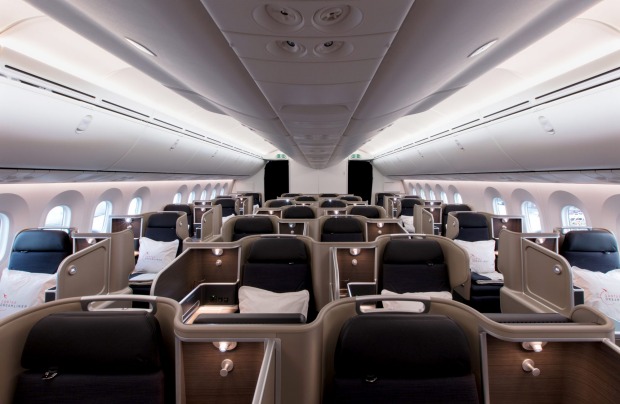 kabin business class dalam pesawat boeing 787 9 dreamliner